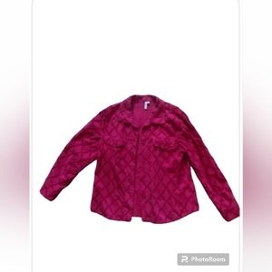 Focus Button up long sleeve shirt red